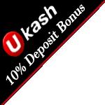 Met deze los te verkrijgen prepaid opwaardeerbon van Ukash kunt u tegoeden storten op uw real money account voor het betaald mobiel gokken ( ontvang altijd 10 tot wel 15% extra op uw storting de diverse mobile casino's op onze site!) Klik op logo voor meer informatie over Ukash!